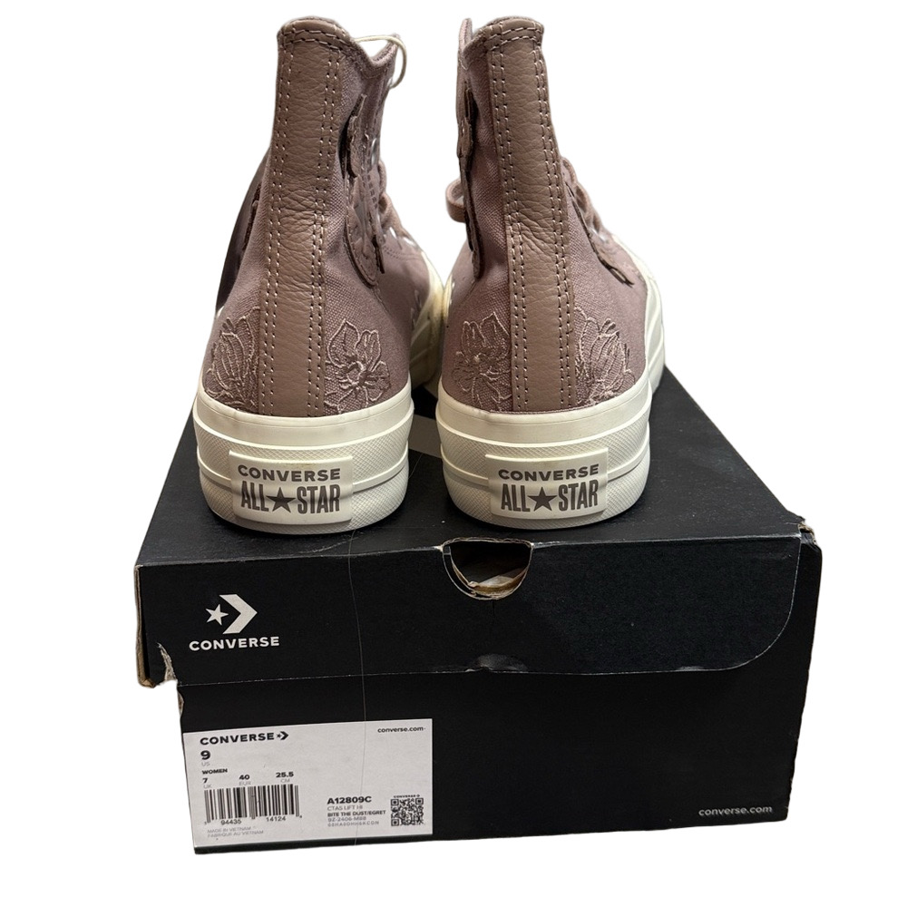 Converse Canvas Platform Chuck Taylor High-Top Sneakers - Dusty Rose - Picture 7 of 7